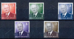 TIMBRE  ZEGEL STAMP  BELGIQUE EFFIGIE ALBERT II 3695-3699  XX - 2013-... Koning Filip