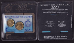 SAN MARINO DITTICO 20+50 CENTS 2003 - San Marino