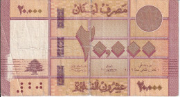 BILLETE DE EL LIBANO DE 20000 LIVRES DEL AÑO 2019  (BANKNOTE) - Lebanon