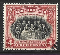 BORNEO DU NORD. N°134 Oblitéré De 1909. Réunion. - North Borneo (...-1963)