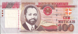 BILLETE DE MOZAMBIQUE DE 100 METICAIS DEL AÑO 2006 (BANKNOTE) - Mozambico