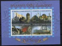 2007 TURKEY BALKANFILA XIV STAMP EXHIBITION SOUVENIR SHEET MNH ** - Blocs-feuillets