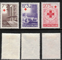 RED CROSS ROTES KREUZ CROIX ROUGE FINLAND FINNLAND FINLANDE 1951  MH(*) MI 392 - 394  SC B104  B105 B106 YV 375 - 377 - Nuovi