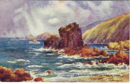 SARK Picture Pc Of Les Autelets, Port Du Moulin, Sark  With 1d. GV Stamp Pmk Sark 10.04.1924 To Midlothian, Scotland - Sark