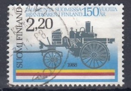 FINLAND 1057,used,falc Hinged,firemen - Usati