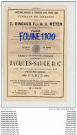 PUB 1881 Fabrique De Couleurs Ringaud Meyer & Jacques Sauce Paris & Maison Gautier Bouchard Levainville Rambaud - Drogisterij & Parfum