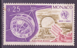 Monaco 1965 Y&T N°668 - Michel N°802 (o) - 25c Satellite Telstar I - Used Stamps