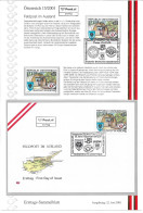 1647m: Österreich 2001: UNO- Mitläufer "Feldpost Im Ausland" **/o Sowie FDC Mit Beschreibungsblatt Im Format A5 - Lettres & Documents
