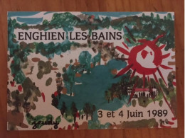 Cpm 95 Val D'Oise Illustrateur, Signée P.JEUDY 1989, Enghien,1ère Rencontre Artistes, Photographes Cartes Postales - Jeudy