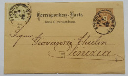 INTERO POSTALE OCCUPAZIONE AUSTRIACA FRANC. AGGIUNTO-TIMBRO TRIESTE (AX128 - Austrian Occupation