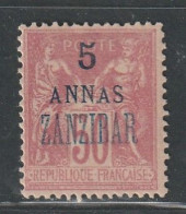 ZANZIBAR - N°28A * (1896-1900) Surcharge Imprimée En 2 Tirages - Ongebruikt