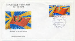 Rep Pop Du CONGO - Env FDC -  Adoption Du Drapeau Rouge - Brazzaville - 31 Déc 1971 - FDC