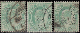 Inde Anglaise 1906. ~ YT 74 Perforé (par 3) - ½ A. George V - 1911-35 King George V