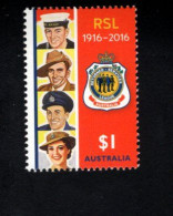 1924787826 2016 SCOTT 4489  (XX)  POSTFRIS  MINT NEVER HINGED - RETURNED AND SERVICES LEAGUE OF AUSTRALIA - CENT. - Neufs