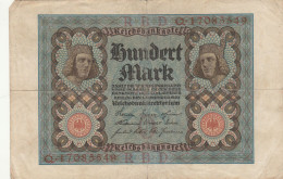 BANCONOTA GERMANIA 100 1920 VF (HB1022 - 100 Mark