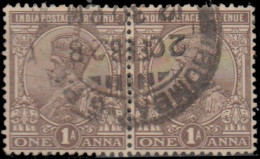 Inde Anglaise 1911. ~ YT 78 Paire - 1 ½ A. George V - 1911-35 King George V