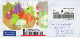 HONG KONG: VEGETABLES On REGISTERED Circulated Cover - Registered Shipping! - Usati