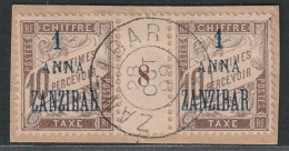 ZANZIBAR - MILLESIMES - TAXE : N°2 Obl  (1898) Taxe Surchargé - Gebruikt