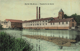 Durtal * Papeterie De Gouis * Usine Papier * Cpa Toilée Colorisée 1907 - Durtal