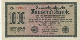 BANCONOTA GERMANIA 1000 1922 EF (HC1900 - 1.000 Mark