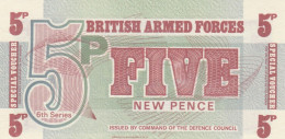 BANCONOTA BRITISH ARMED FORCES 5 UNC (HC1809 - Fuerzas Armadas Británicas & Recibos Especiales