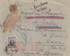 Brief Eines Kriegsgefangenen An Königl. Serbische Delegation In Rome - Lettres 1ère Guerre Mondiale