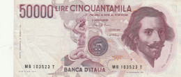 BANCONOTA ITALIA 50000 BERNINI VF (HP170 - 50000 Lire