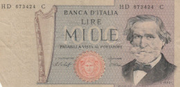 BANCONOTA ITALIA L. 1000 VERDI VF (HP167 - 1000 Lire