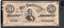 Baisse De Prix USA - Billet  50 Dollar États Confédérés 1864 SUP/XF P.070 § 42499 - Valuta Della Confederazione (1861-1864)