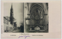 Cpa..47..BON-ENCONTRE..LOT ET GARONNE..LA BASILIQUE ET INTERIEUR DE L'EGLISE. - Bon Encontre