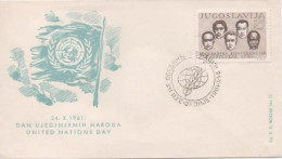 Yugoslavia, UN, United Nations Day 1961, Skopje, Macedonia - Covers & Documents