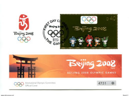 A53301)Olympia 2008: Gambia Olympia-Goldmarke FDC - Zomer 2008: Peking