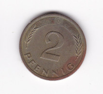 Une Pièce Monnaie  Allemagne   Deutschland   Germany  2 Pfennig  Année 1976  Frappe D  ( Plusieurs Annonces ) - 2 Pfennig