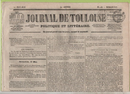 JOURNAL DE TOULOUSE 17 5 1846 - MARCHE AUX COCONS - TAXE BETAIL - ARIEGE CAMARADE ESPLAS - NAVARRE - SAINT ETIENNE MINES - 1800 - 1849