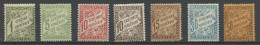 Monaco Taxe 1905-09 Y&T N°T1 à 7 - Michel N°P1 à 7 * - Type Duval - Impuesto