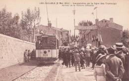 13 / MARSEILLE -- LES CAILLOLS ( 3 MAI 1914 ) INAUGURATION DE LIGNE DES TRAMWAYS / ARRIVEE VOITURE OFFICIELLE /  RARE ++ - Les Caillols, La Valentine