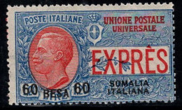 Somalie 1923 Sass. 2 Neuf * MH 60% 60 B Sur 1,20 - Somalia