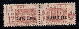 Au-delà De Juba 1925 Sass. 11 Neuf ** 100% Colis Postaux 12 Lires, Armoiries, Figure - Oltre Giuba