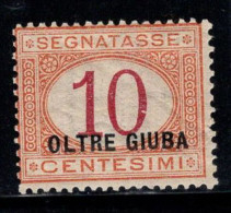 Au-delà De Juba 1925 Sass. 2 Neuf ** 40% Timbre-taxe 10c, Surimprimé Au-delà De Juba - Oltre Giuba