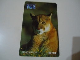 THAILAND USED  CARDS PIN 108 ANIMALS  MOUNTAIN LION - Jungle