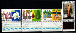 Israël 1988 Mi. 1110, 1113-115 Oblitéré 100% Fruits, Architecture - Used Stamps (with Tabs)
