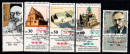 Israël 1987 Mi. 1070-1073 Oblitéré 100% Personnalité, Architecture - Gebruikt (met Tabs)