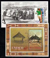 Afrique Du Sud 1993-95 Bloc Feuillet 100% Neuf ** Sport, Unesco, Cabane - Blocks & Sheetlets