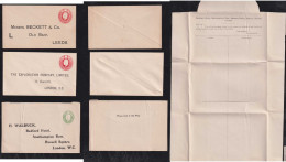 Great Britain Ca 1905 Stationery 3 Envelopes Private Imprint ** MNH - Storia Postale
