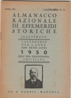 ALMANACCO RAZIONALE EFFEMERIDI STORICHE 1950 (MF2140 - Literature