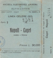 BIGLIETTO NAVIGAZIONE NAPOLI CAPRI (MF1865 - Europe