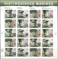 VERINIGTE STAATEN ETATS USA 2005 DISTINGUISHED MARINES PANE 20V MNH SC 3961-64SP YT F3728-30 MI B4009-12 SG MS4499-502 - Nuevos