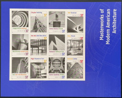 VERINIGTE STAATEN ETATS UNIS USA 2005 MODERN AMERICAN ARCHITECTURE PANE 12v MNH SC 3910SP YT F3649-60 MI B3926-37 SG MS4 - Nuovi