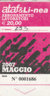 ABBONAMENTO MENSILE BUS ATAF FIRENZE MAGGIO 2007 (MF1204 - Europa