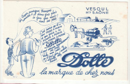 Buvard Publicitaire Machines Agricoles Dollé à Vesoul (70)  Ferme Cheval   TBE - Landwirtschaft